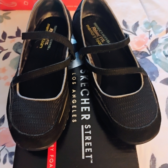 Skechers Black Mary Jane Flats - Picture 1 of 5